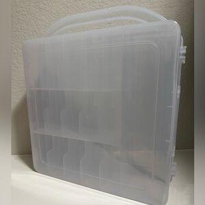 Nail Polish Holder Organizer with Lid and Handle for 30 Bottles - Clear